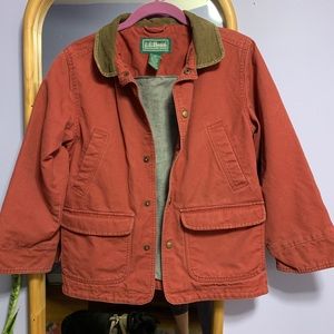 Kid’s LL Bean Maroon Lined Field Coat
